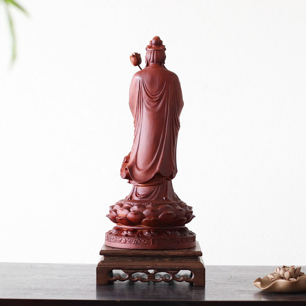 Mahasthamaprapta Bodhisattva Statue - Padauk Wood – additional view 6