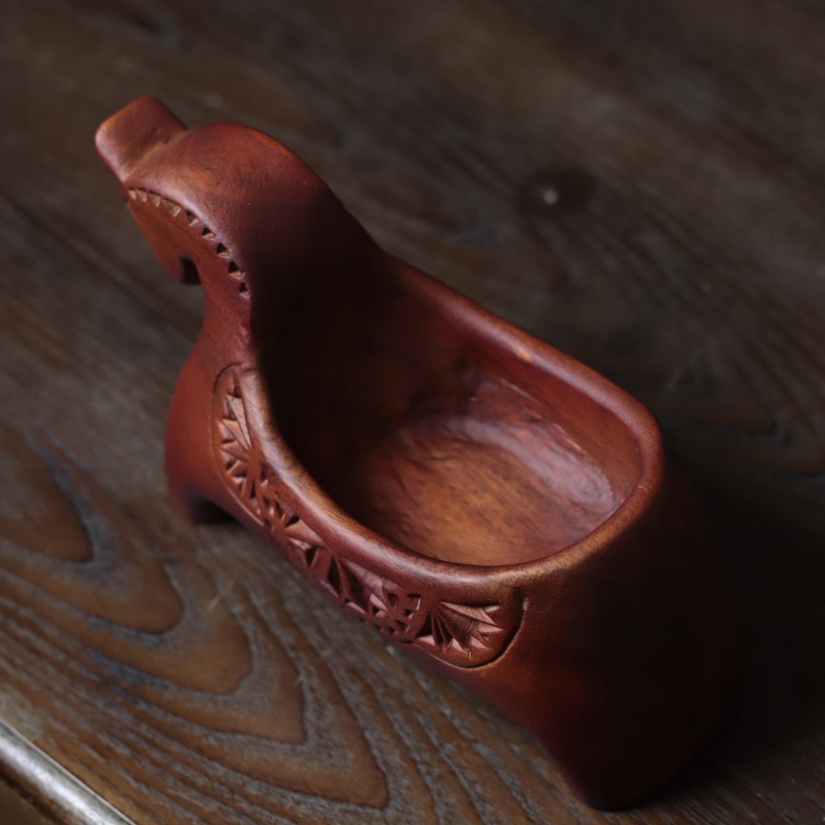 Wooden Horse Trinket Dish – Hand-Carved Padauk Ring Dish