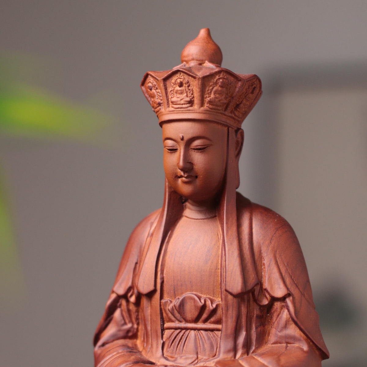 Ksitigarbha Statue - Padauk Wood, Jizo Guardian – additional view 10