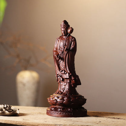 Mahasthamaprapta Bodhisattva Statue - Padauk Wood – additional view 2