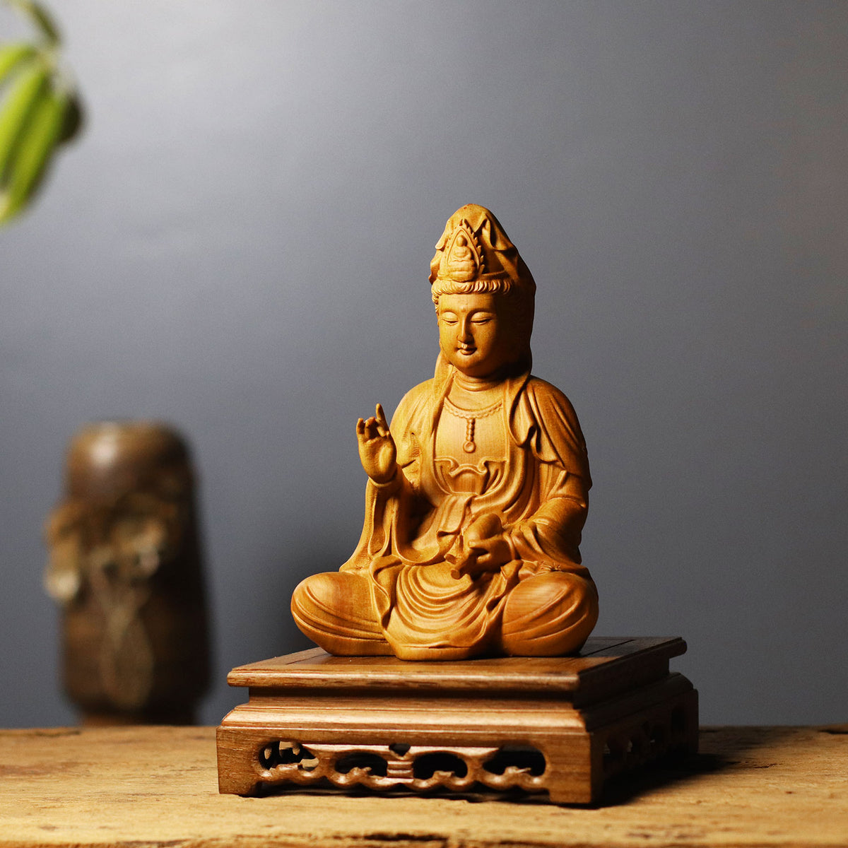 Guan Yin Statue - Scented Cypress, Compassion Goddess – additional view 2