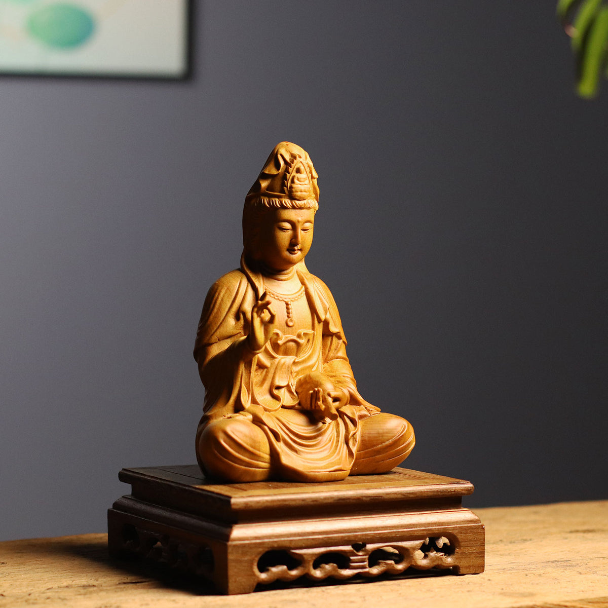 Guan Yin Statue - Scented Cypress, Compassion Goddess – additional view 3