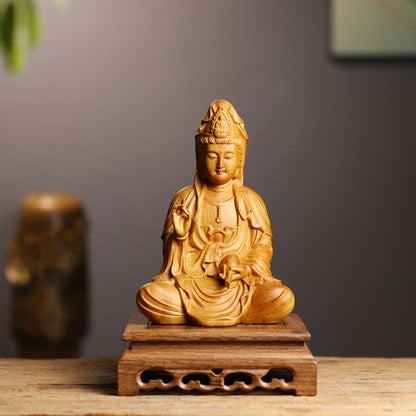 Guan Yin Statue - Scented Cypress, Compassion Goddess