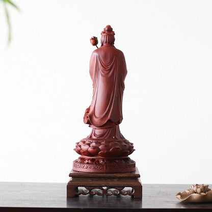 Mahasthamaprapta Bodhisattva Statue - Padauk Wood – additional view 6