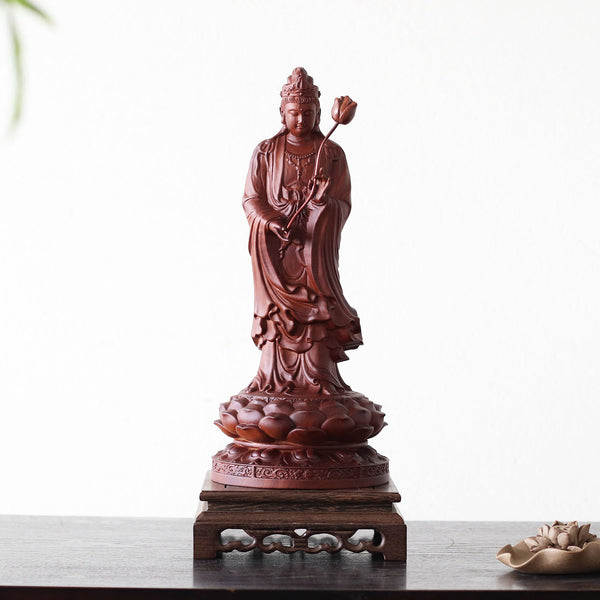 Mahasthamaprapta Bodhisattva Statue - Padauk Wood