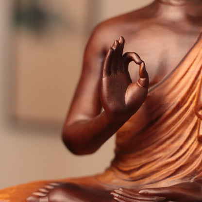 Thai Buddha Statue - Vitarka Mudra, Padauk Wood 30cm