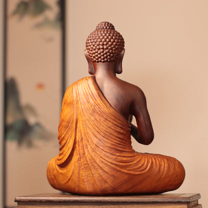 Thai Buddha Statue - Vitarka Mudra, Padauk Wood 30cm