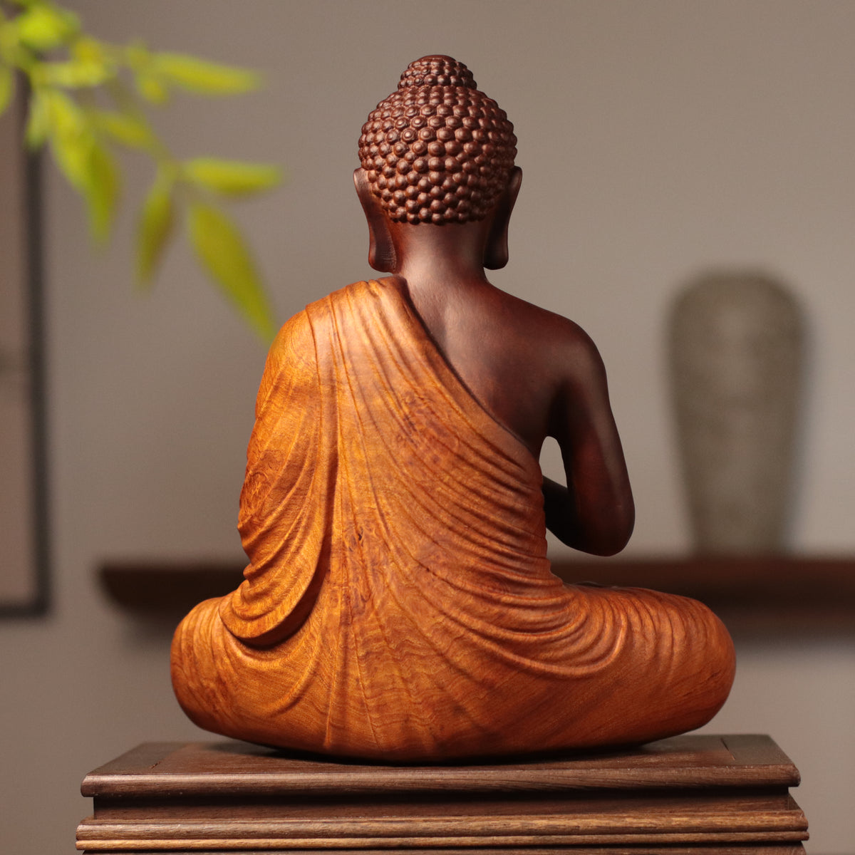 Thai Buddha Statue - Vitarka Mudra, Padauk Wood 30cm