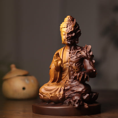 Half Good Half Evil Shakyamuni Buddha Statue