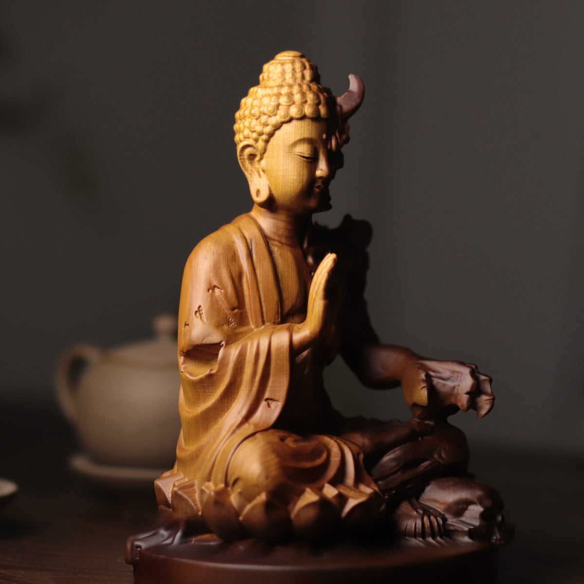 Half Good Half Evil Shakyamuni Buddha Statue – additional view 4