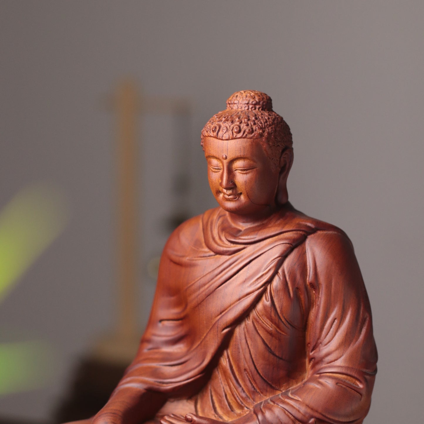 Hand Carved Shakyamuni Buddha Statue - Earth Touching Bhumisparsha Mudra