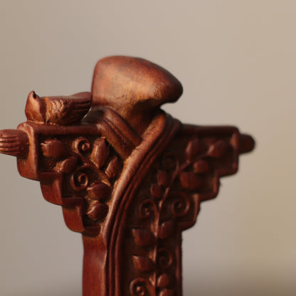 Saint Francis of Assisi Figurine – Carved Wood Folk Art