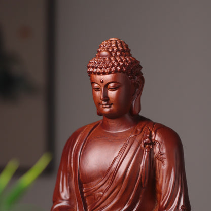 Shakyamuni Buddha Statue, Hand Carved Solid Wood – additional view 3