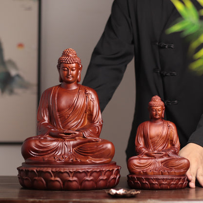 Shakyamuni Buddha Statue, Hand Carved Solid Wood – additional view 5
