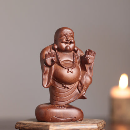 Maitreya Buddha Statue - Padauk Wood, Standing Ornament – additional view 2