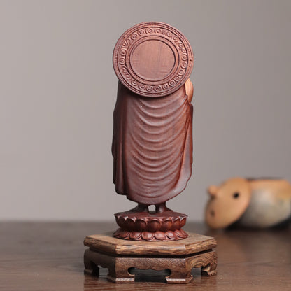 Shakyamuni Buddha Statue - Padauk Wood, Gupta Style – additional view 6