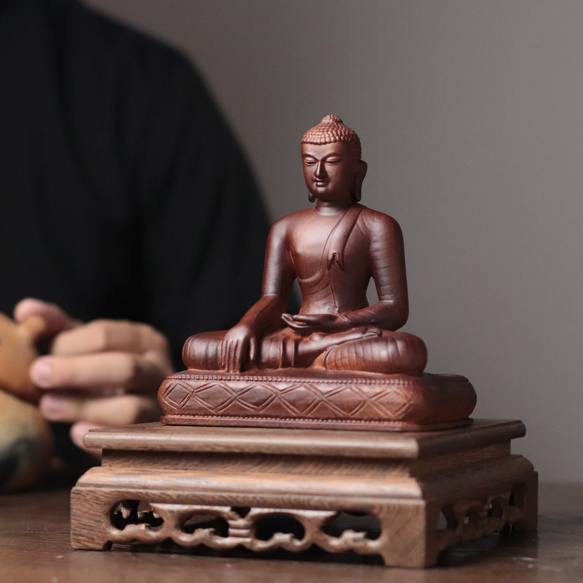 Shakyamuni Buddha Statue - Padauk, Bhutanese Dordenma Style – additional view 4