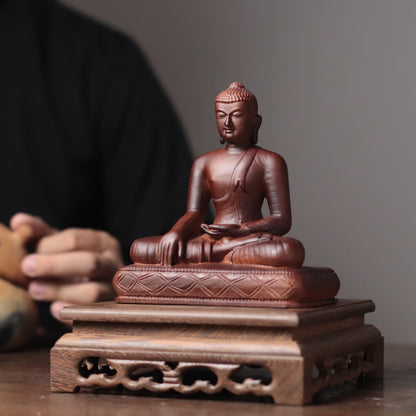 Shakyamuni Buddha Statue - Padauk, Bhutanese Dordenma Style – additional view 4