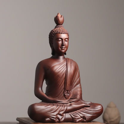 Thai Buddha Statue, Matte Black Buddha