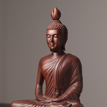 Thai Buddha Statue, Matte Black Buddha