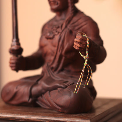Wooden Fudo Myo-o Statue, Hand Carved Acala Wisdom King