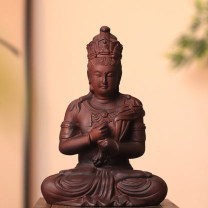 Vairocana Buddha Wood Statue, Buddha of Wisdom & Focus