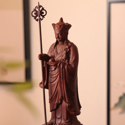 Wooden Standing Ksitigarbha Bodhisattva Statue