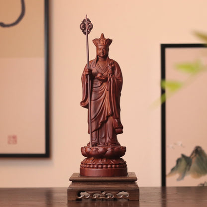 Wooden Standing Ksitigarbha Bodhisattva Statue