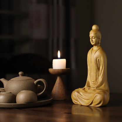 Hand-Carved Zen Master Statue for Meditation Decor – additional view 2