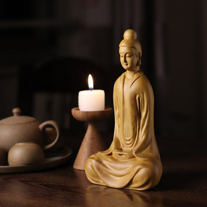 Hand-Carved Zen Master Statue for Meditation Decor – additional view 3