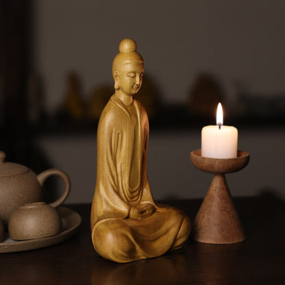 Hand-Carved Zen Master Statue for Meditation Decor – additional view 4