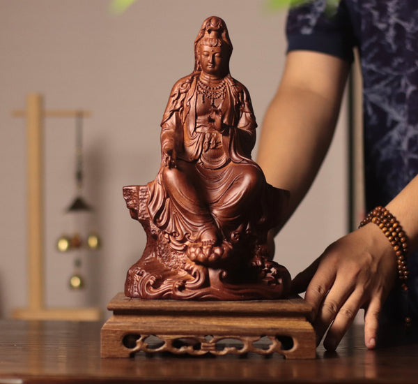 Guan Yin Bodhisattva Statue - Lalitasana Royal Ease Pose