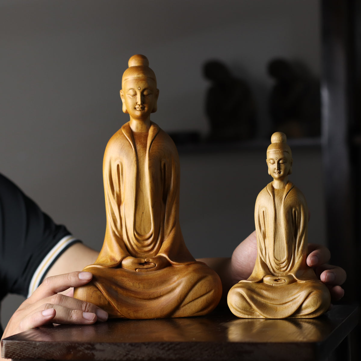 Hand-Carved Zen Master Statue for Meditation Decor – additional view 6