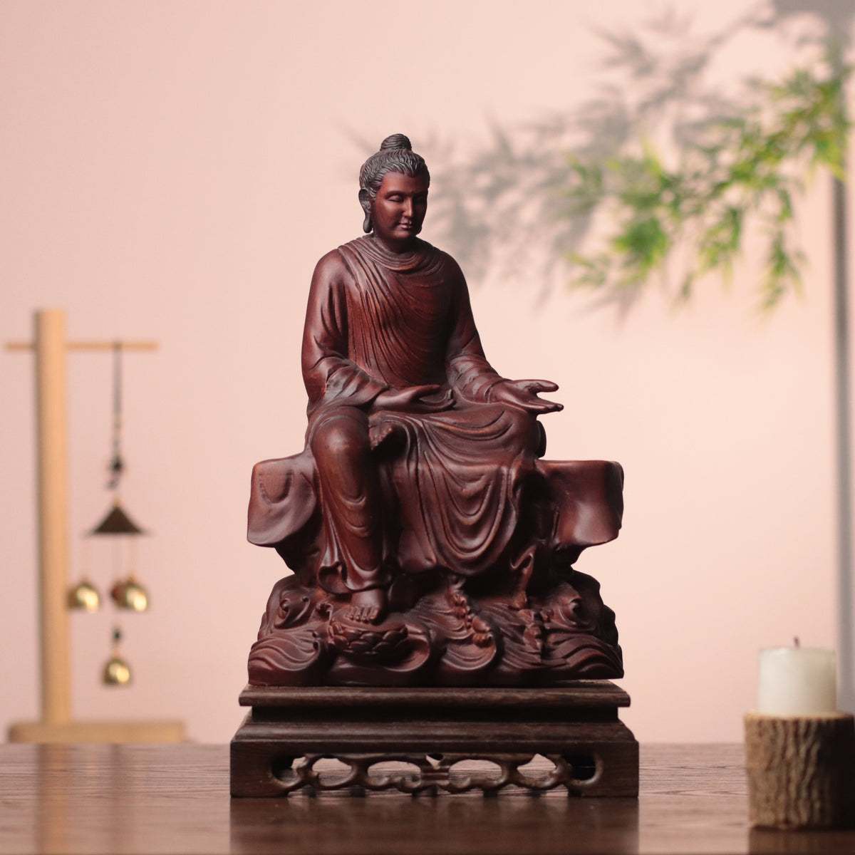 Shakyamuni Buddha Statue on a Rock, Teaching Gesture