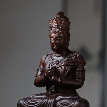 Vairocana Buddha Wood Statue, Buddha of Wisdom & Focus