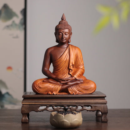 Sukhothai Buddha Statue - Padauk Wood, Meditation