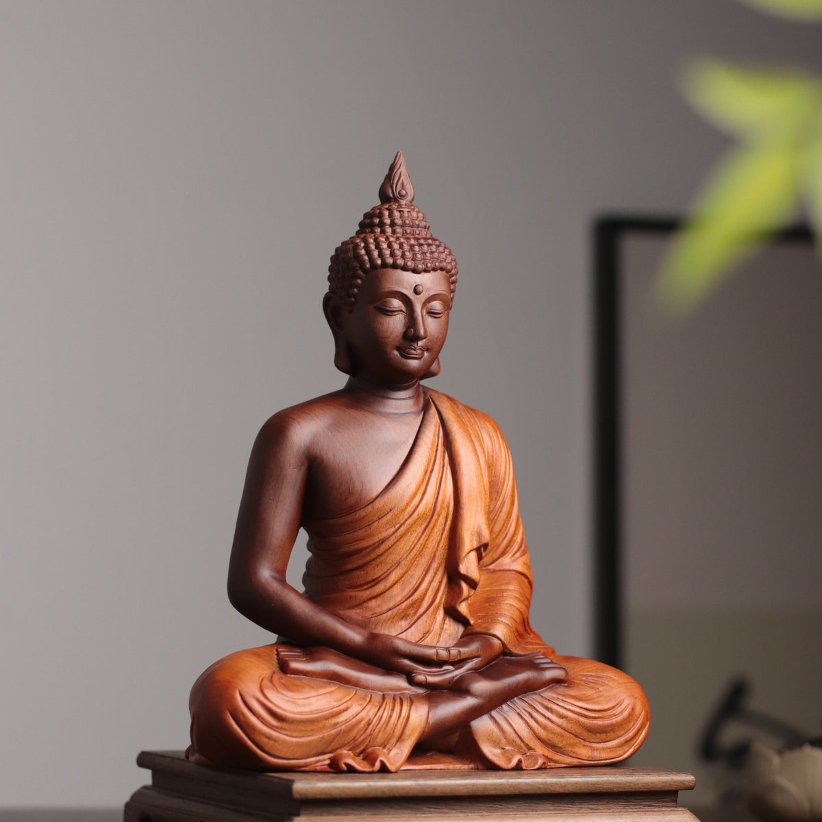 Sukhothai Buddha Statue - Padauk Wood, Meditation