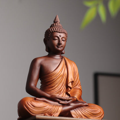 Sukhothai Buddha Statue - Padauk Wood, Meditation