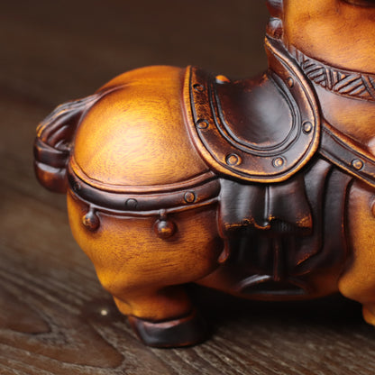 Tang Dynasty Fat Horse Statue – Hand-Carved Wood Feng Shui Horse