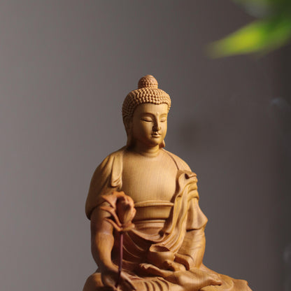 Medicine Buddha Statue - Scented Cypress, Healing – additional view 5
