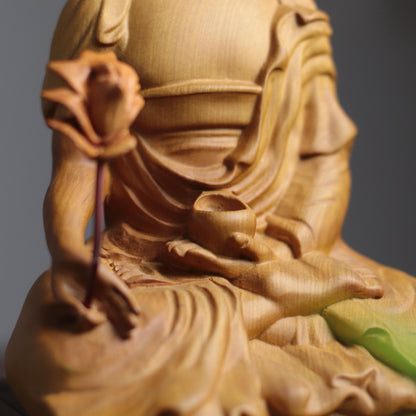 Medicine Buddha Statue - Scented Cypress, Healing – additional view 3