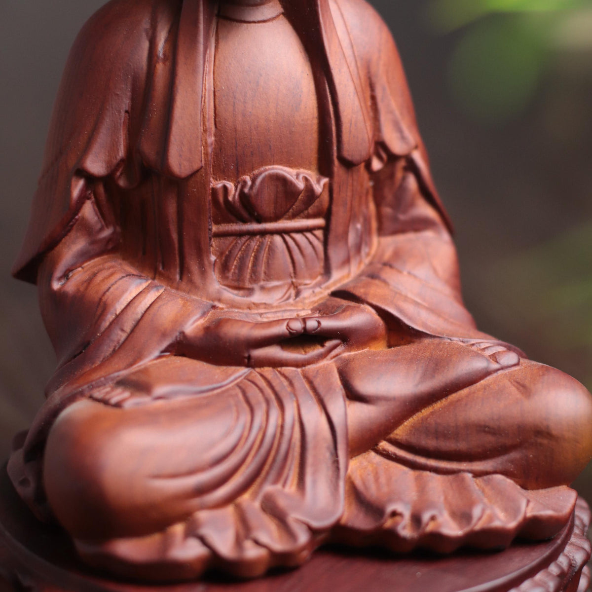 Ksitigarbha Statue - Padauk Wood, Jizo Guardian – additional view 4