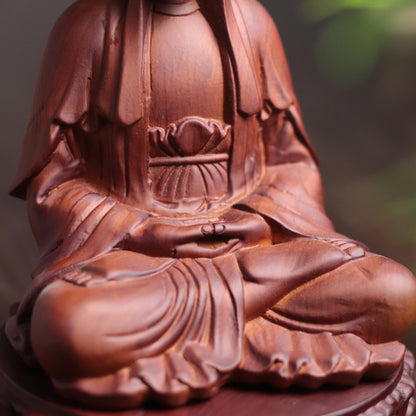 Ksitigarbha Statue - Padauk Wood, Jizo Guardian – additional view 4