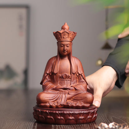 Ksitigarbha Statue - Padauk Wood, Jizo Guardian – additional view 8