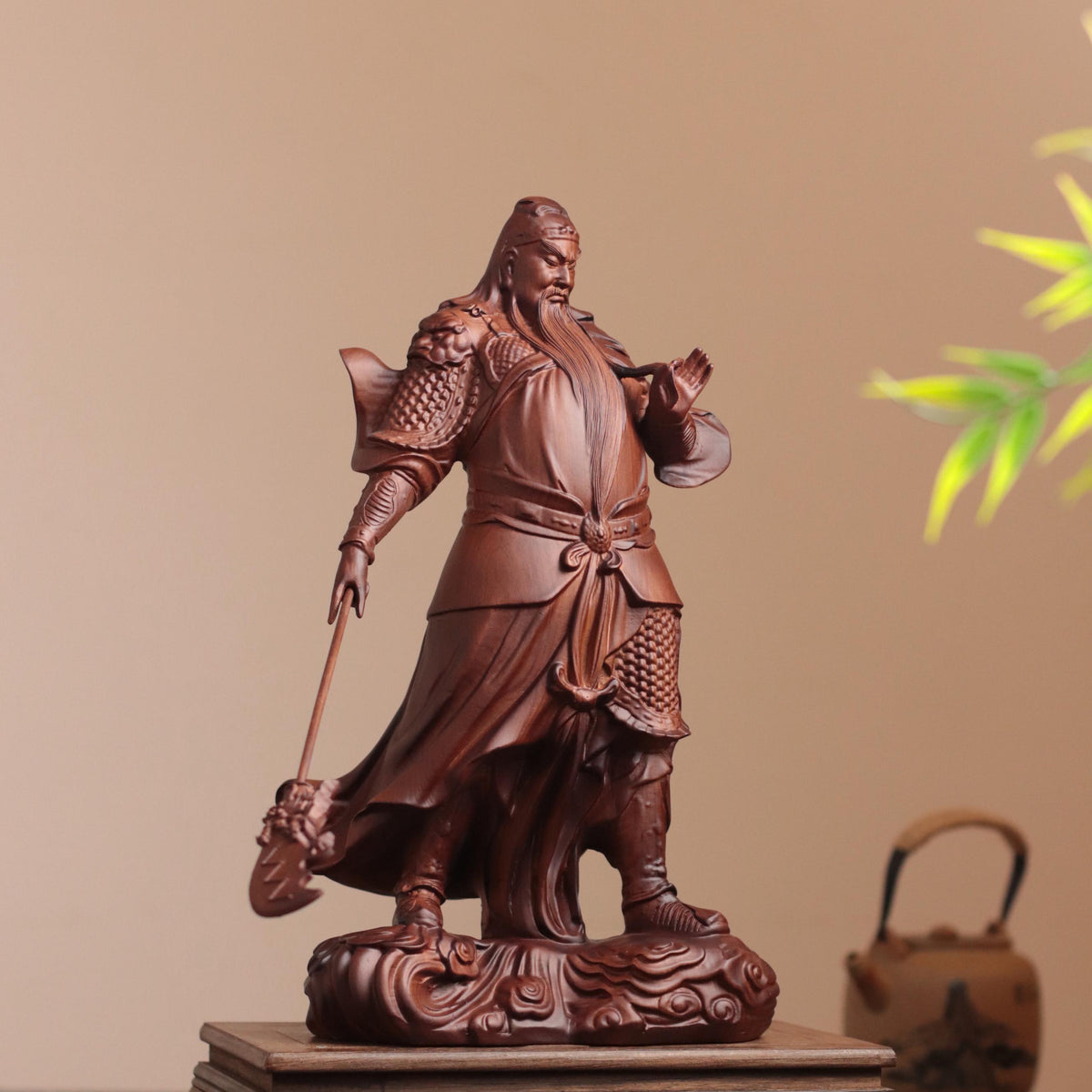 Guan Yu Statue - Padauk Wood, Standing Guardian – additional view 6