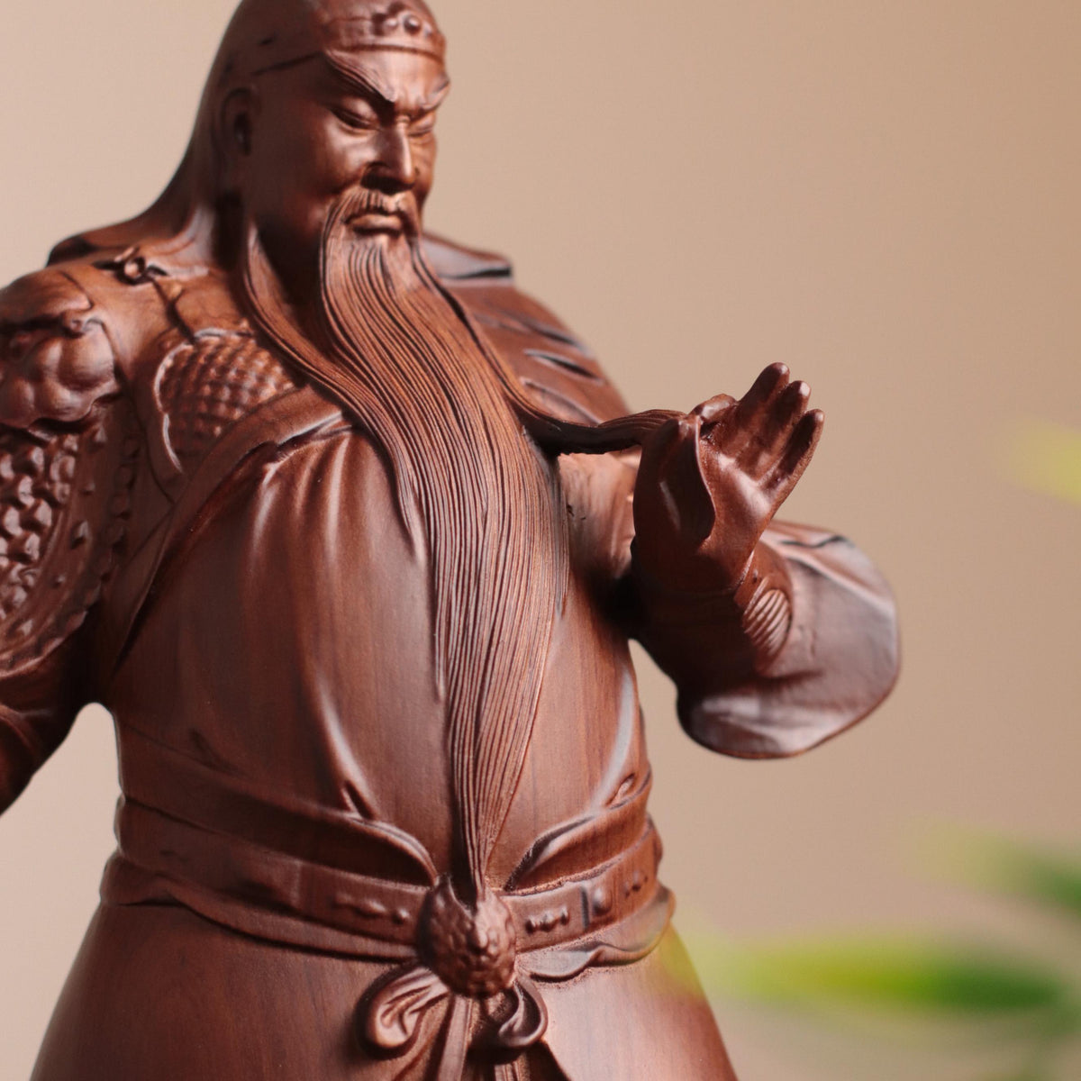 Guan Yu Statue - Padauk Wood, Standing Guardian – additional view 8