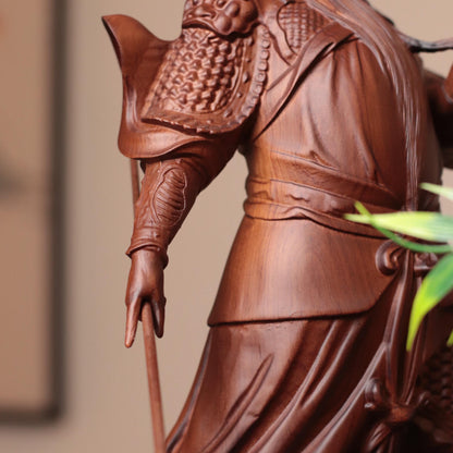 Guan Yu Statue - Padauk Wood, Standing Guardian – additional view 10