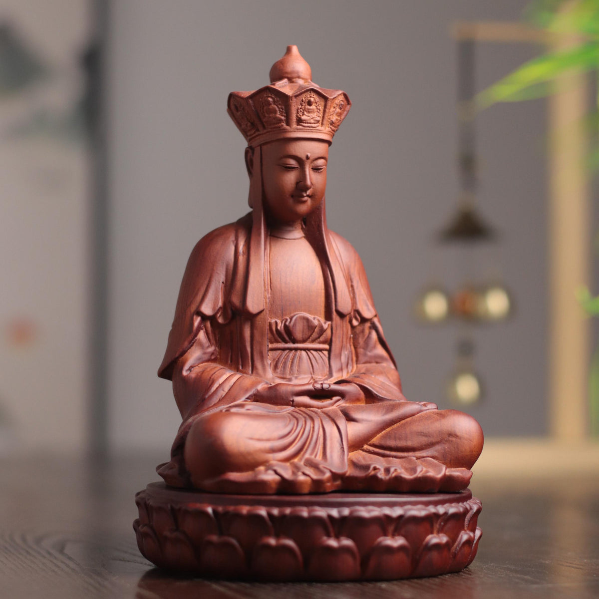 Ksitigarbha Statue - Padauk Wood, Jizo Guardian – additional view 3