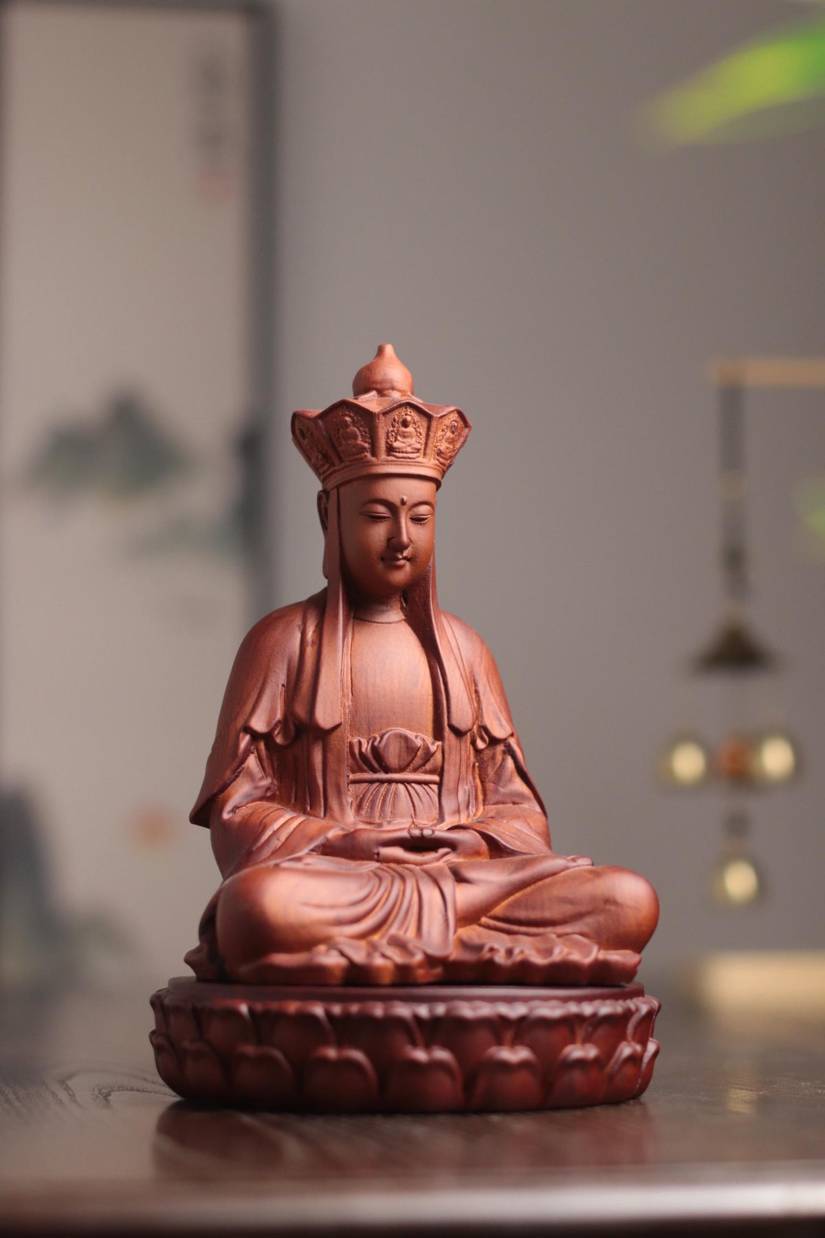 Ksitigarbha Statue - Padauk Wood, Jizo Guardian – additional view 2