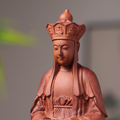 Ksitigarbha Statue - Padauk Wood, Jizo Guardian – additional view 10